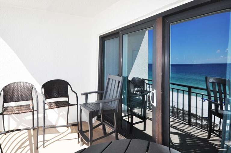 Balcony - Emerald Isle Resort unit 601, Okaloosa Island, Fort Walton Beach Vacation Rentals by Sunset Resort Rentals