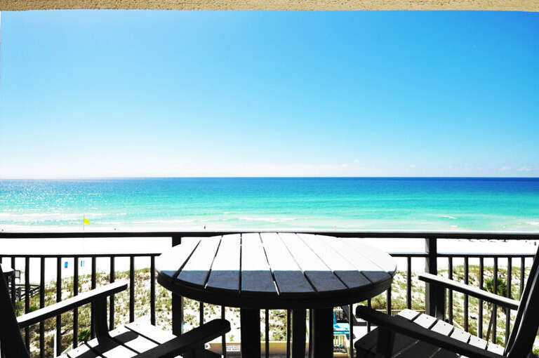 Balcony - Emerald Isle Resort unit 601, Okaloosa Island, Fort Walton Beach Vacation Rentals by Sunset Resort Rentals
