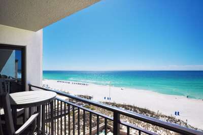 Balcony - Emerald Isle Resort unit 601, Okaloosa Island, Fort Walton Beach Vacation Rentals by Sunset Resort Rentals