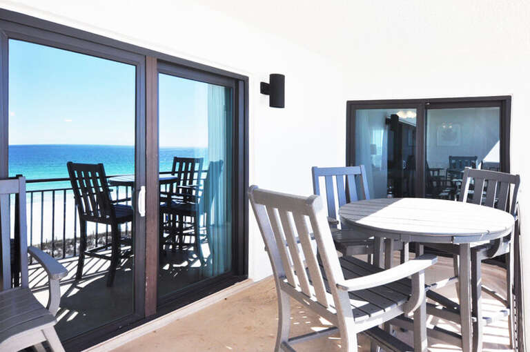 Balcony - Emerald Isle Resort unit 601, Okaloosa Island, Fort Walton Beach Vacation Rentals by Sunset Resort Rentals