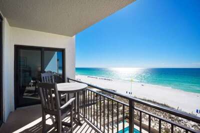 Balcony - Emerald Isle Resort unit 601, Okaloosa Island, Fort Walton Beach Vacation Rentals by Sunset Resort Rentals