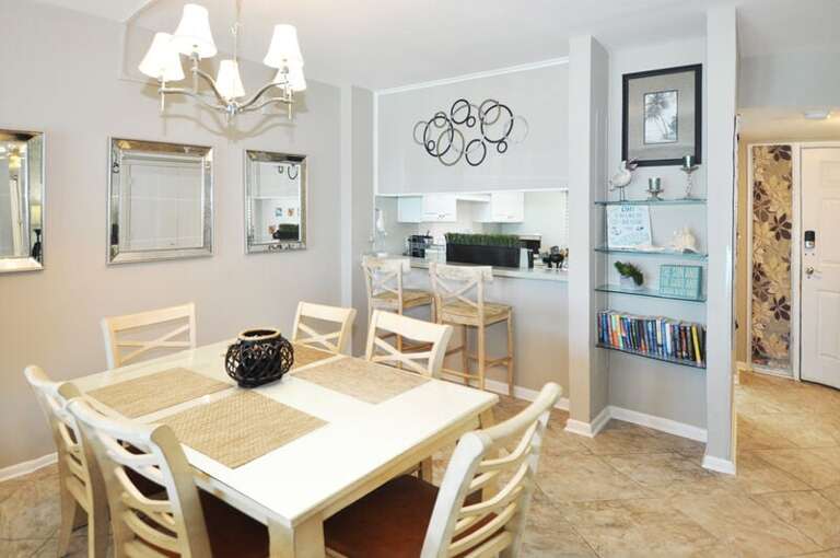 Dining Area - Emerald Isle Resort unit 601, Okaloosa Island, Fort Walton Beach Vacation Rentals by Sunset Resort Rentals