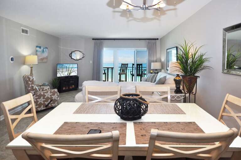 Dining Area - Emerald Isle Resort unit 601, Okaloosa Island, Fort Walton Beach Vacation Rentals by Sunset Resort Rentals