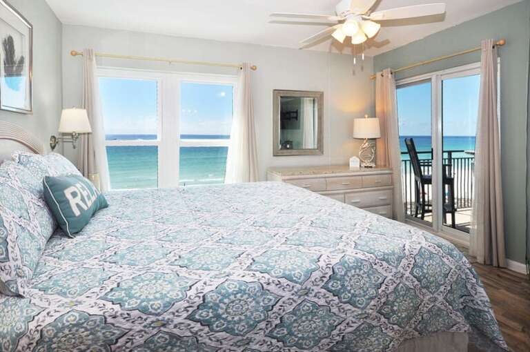 Master Bedroom - Emerald Isle Resort unit 601, Okaloosa Island, Fort Walton Beach Vacation Rentals by Sunset Resort Rentals