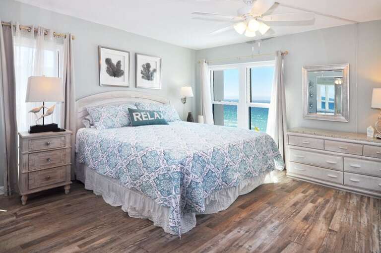 Master Bedroom - Emerald Isle Resort unit 601, Okaloosa Island, Fort Walton Beach Vacation Rentals by Sunset Resort Rentals