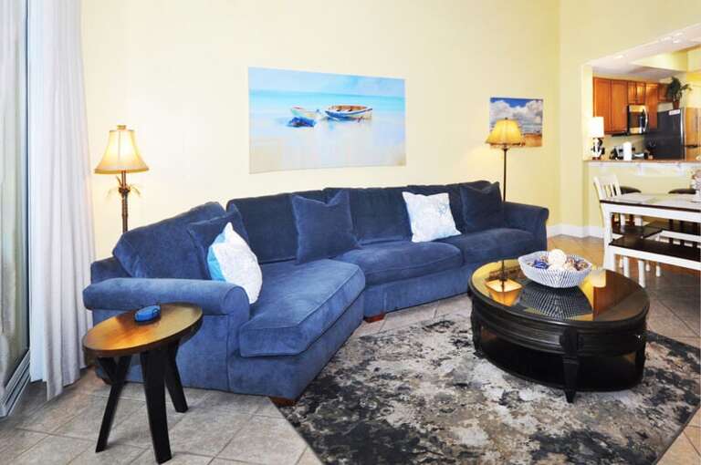 Living Room - Waters Edge Resort Unit 310, Okaloosa Island, Fort Walton Beach, FL, Vacation Condos by Sunset Resort Rentals