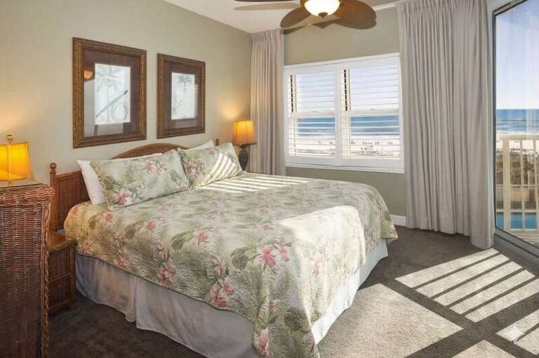 Master Bedroom - Waters Edge Resort Unit 310, Okaloosa Island, Fort Walton Beach, FL, Vacation Condos by Sunset Resort Rentals