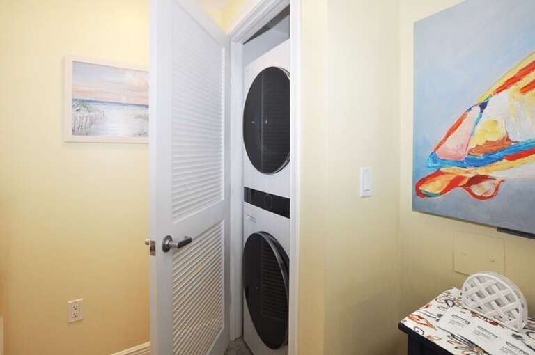 Private Laundry Center - Waters Edge Resort Unit 310, Okaloosa Island, Fort Walton Beach, FL, Vacation Condos by Sunset Resort Rentals