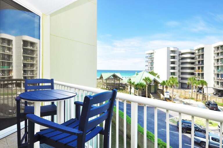 Balcony View - Waters Edge Resort Unit 301 Okaloosa Island Fort Walton Beach Vacation Beach Condos by Sunset Resort Rentals