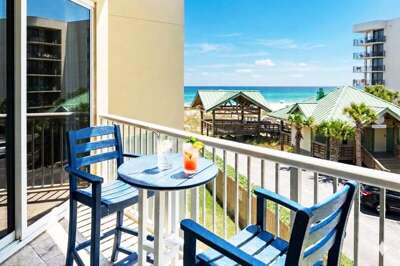 Balcony View - Waters Edge Resort Unit 301 Okaloosa Island Fort Walton Beach Vacation Beach Condos by Sunset Resort Rentals
