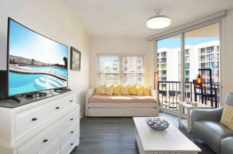 Living Room - Waters Edge Resort Unit 301 Okaloosa Island Fort Walton Beach Vacation Beach Condos by Sunset Resort Rentals