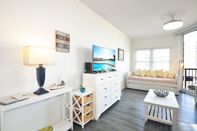 Living Room - Waters Edge Resort Unit 301 Okaloosa Island Fort Walton Beach Vacation Beach Condos by Sunset Resort Rentals