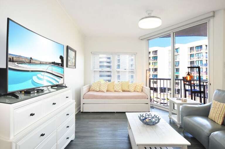 Living Room - Waters Edge Resort Unit 301 Okaloosa Island Fort Walton Beach Vacation Beach Condos by Sunset Resort Rentals