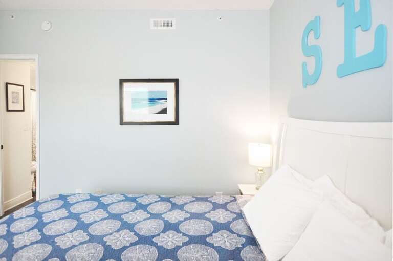 Master Bedroom - Waters Edge Resort Unit 301 Okaloosa Island Fort Walton Beach Vacation Beach Condos by Sunset Resort Rentals