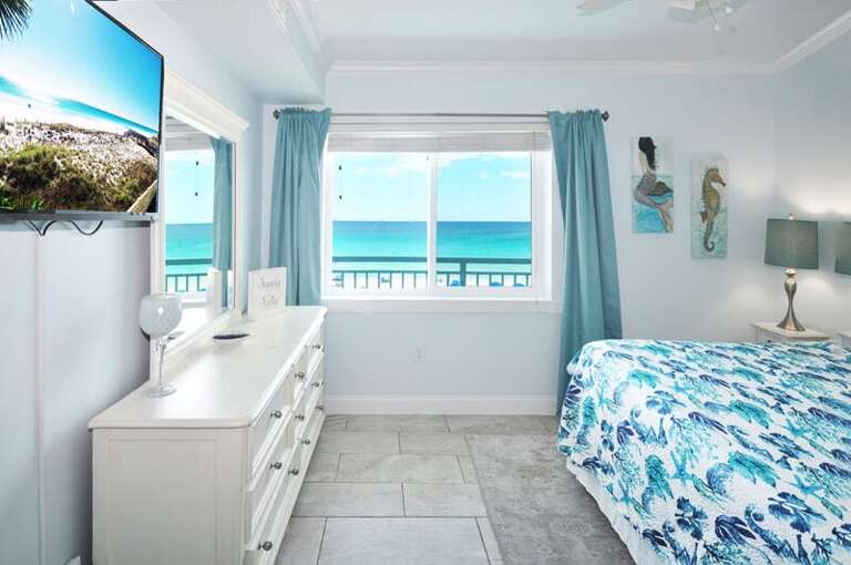Front Bedroom - Aqua Villa Resort Unit 404, Okaloosa Island, Fort Walton Beach, Vacation Condos by Sunset Resort Rentals