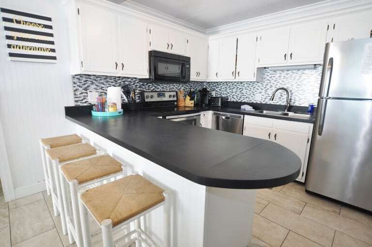 Kitchen - Aqua Villa Resort Unit 404, Okaloosa Island, Fort Walton Beach, Vacation Condos by Sunset Resort Rentals