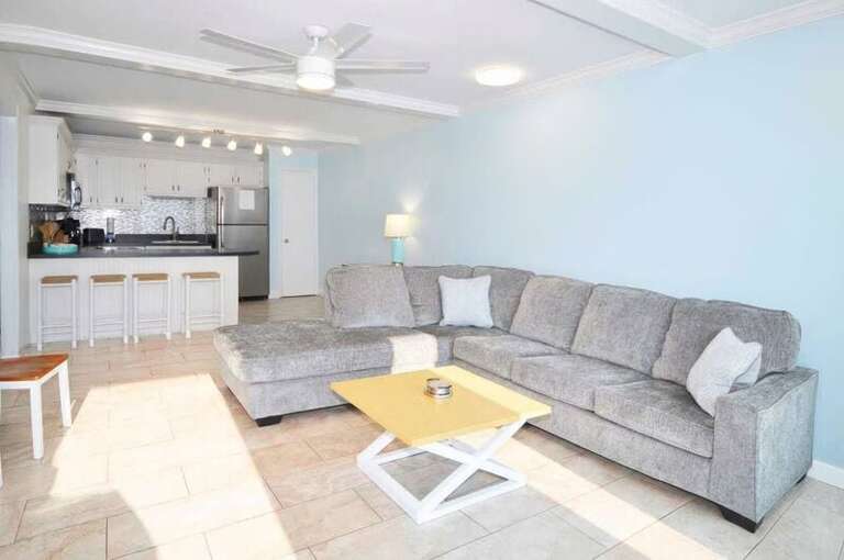 Living Room - Aqua Villa Resort Unit 404, Okaloosa Island, Fort Walton Beach, Vacation Condos by Sunset Resort Rentals
