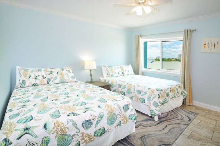 Rear Bedroom - Aqua Villa Resort Unit 404, Okaloosa Island, Fort Walton Beach, Vacation Condos by Sunset Resort Rentals
