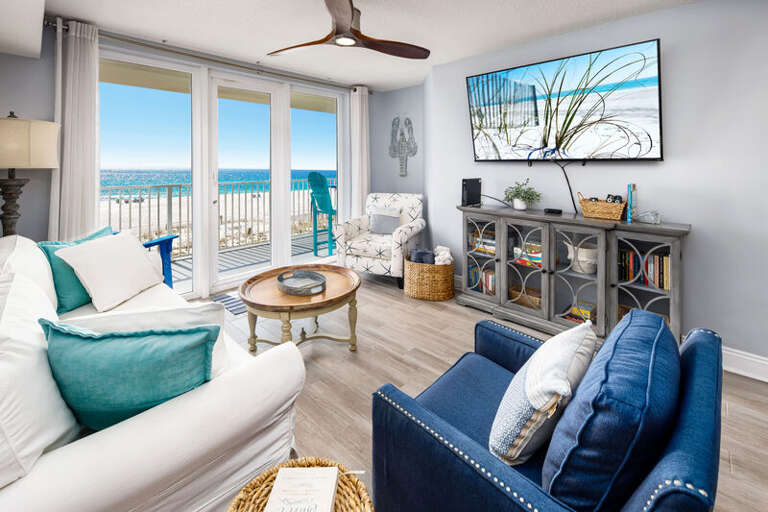 Living Room - 
Sea Dunes Resort Unit 202 Fort Walton Beach Okaloosa Island Vacation Rentals