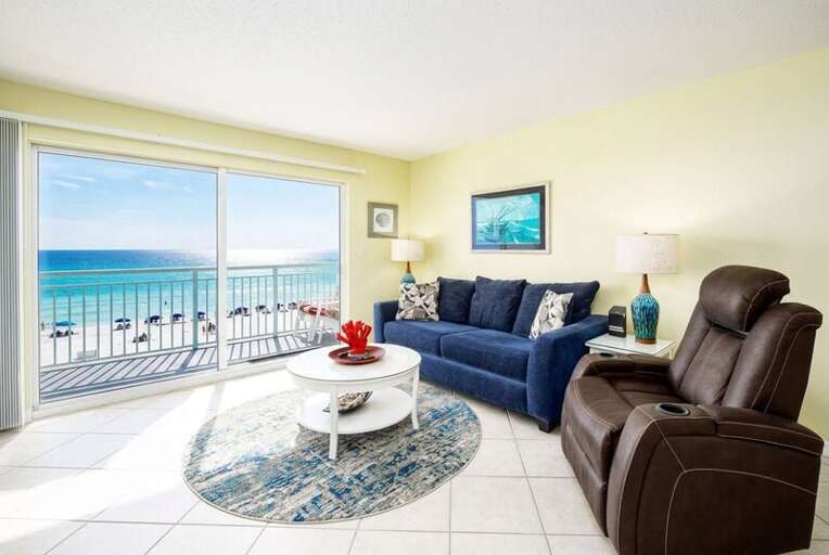 Living Room - 
Pelican Isle 414 Fort Walton Beach Okaloosa Island Vacation Rentals
