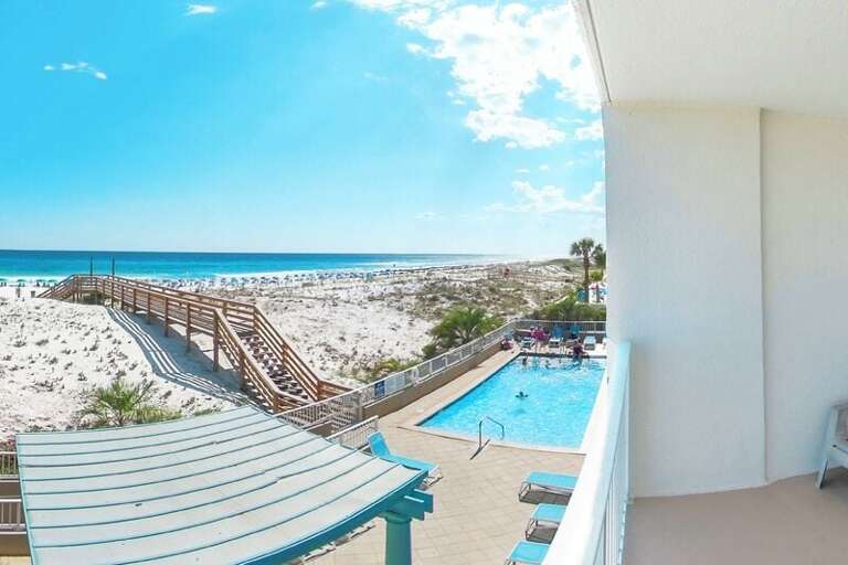 Balcony - 
Gulf Dunes 214 Fort Walton Beach Okaloosa Island Vacation Rentals