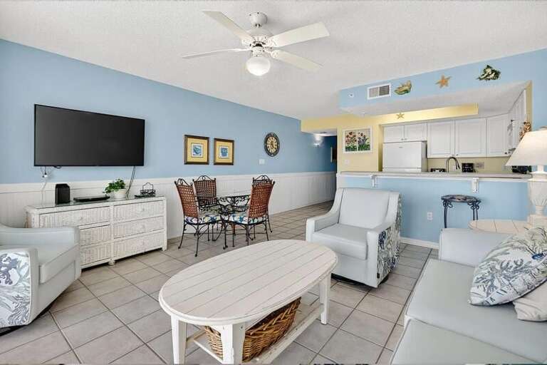 Living Room - 
Gulf Dunes 206 Fort Walton Beach Florida Okaloosa Island Destin