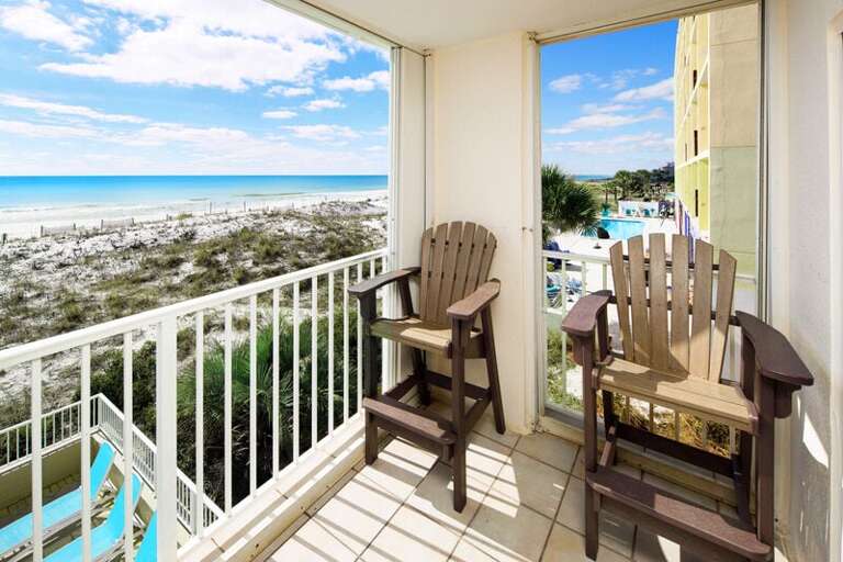 Balcony - 
Gulf Dunes 217 Fort Walton Beach Florida Okaloosa Island Vacation Rentals
