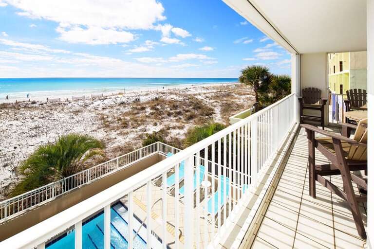 Balcony - 
Gulf Dunes 217 Fort Walton Beach Florida Okaloosa Island Vacation Rentals
