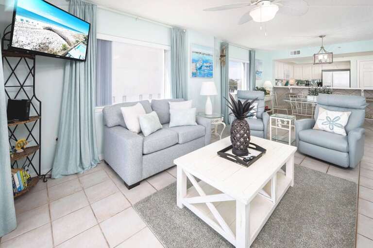 Living Room - 
Gulf Dunes 217 Fort Walton Beach Florida Okaloosa Island Vacation Rentals