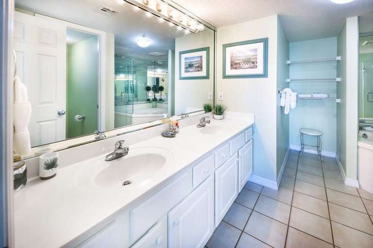 Master Bathroom - 
Gulf Dunes 217 Fort Walton Beach Florida Okaloosa Island Vacation Rentals