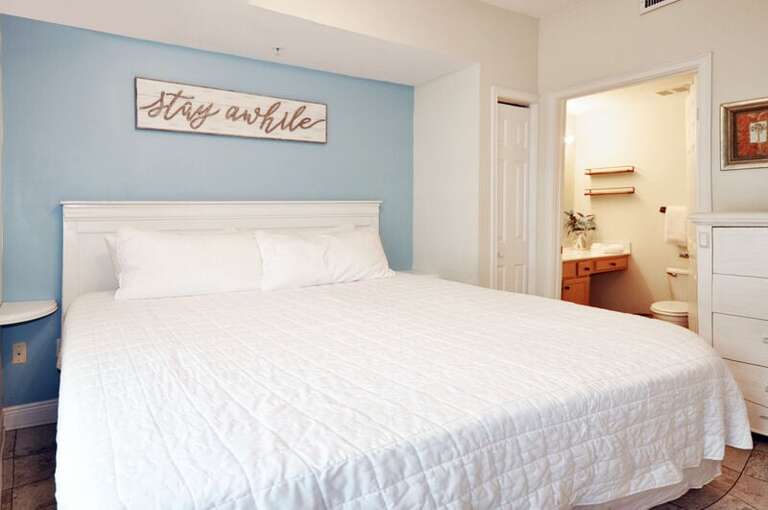 Master Bedroom with King Bed- 
Waters Edge Resort 313 Fort Walton Beach Okaloosa Island