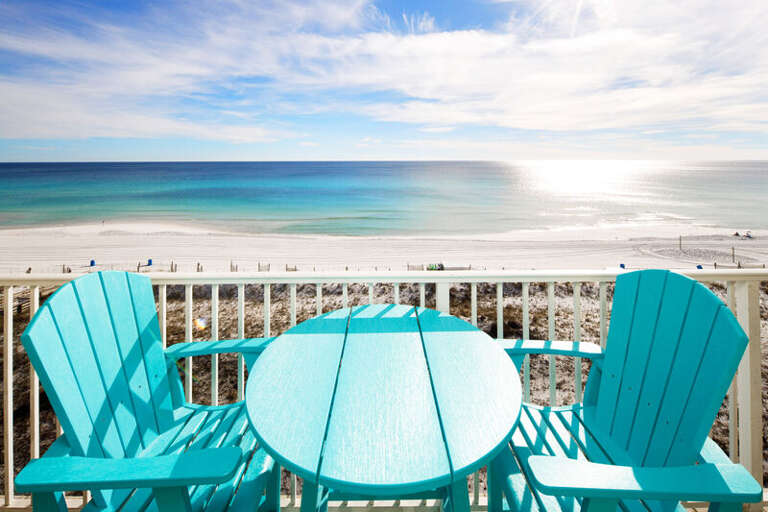 Balcony - 
Gulf Dunes 609 Fort Walton Beach Okaloosa Island Vacation Rentals