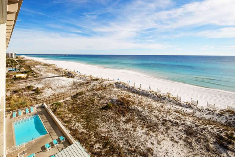 Balcony - 
Gulf Dunes 609 Fort Walton Beach Okaloosa Island Vacation Rentals