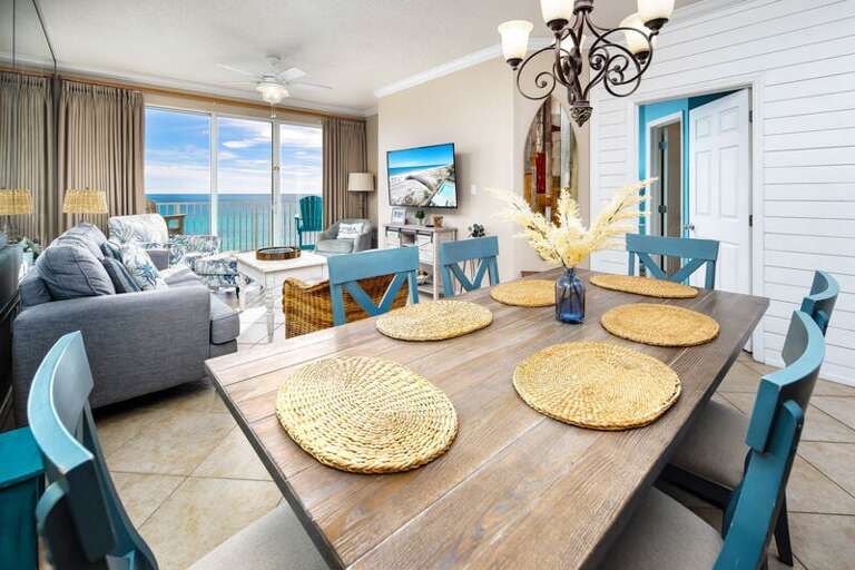 Dining Area - 
Gulf Dunes 609 Fort Walton Beach Okaloosa Island Vacation Rentals