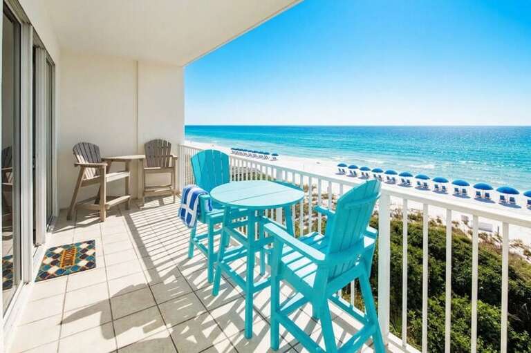 Balcony - 
Gulf Dunes 609 Fort Walton Beach Okaloosa Island Vacation Rentals