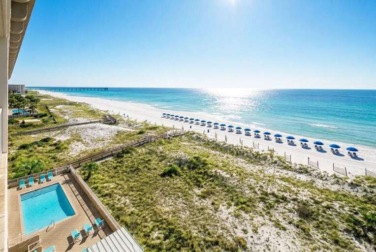 Balcony - 
Gulf Dunes 609 Fort Walton Beach Okaloosa Island Vacation Rentals