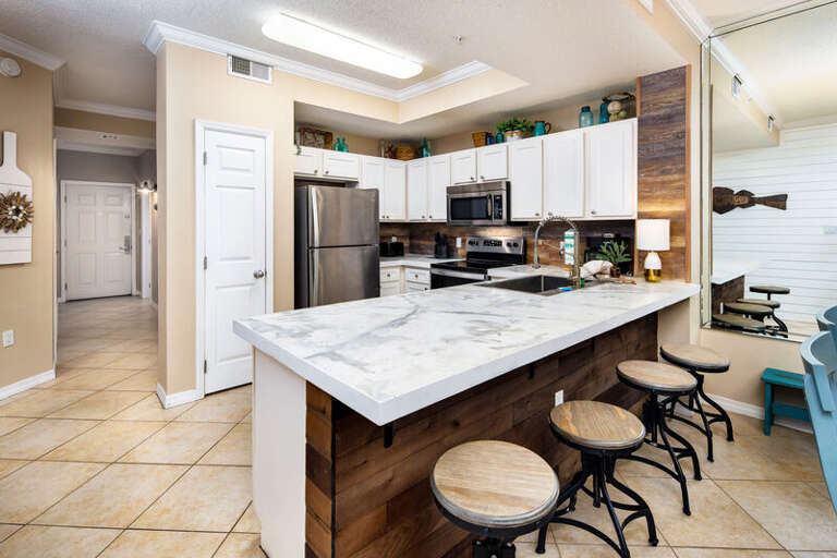 Kitchen - 
Gulf Dunes 609 Fort Walton Beach Okaloosa Island Vacation Rentals