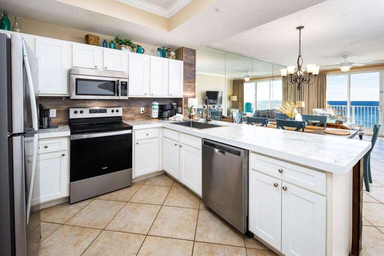 Kitchen - 
Gulf Dunes 609 Fort Walton Beach Okaloosa Island Vacation Rentals