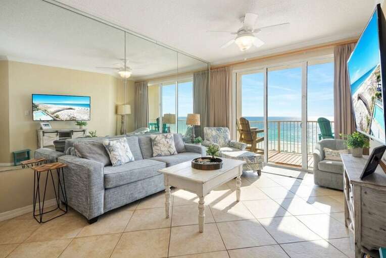 Living Room - 
Gulf Dunes 609 Fort Walton Beach Okaloosa Island Vacation Rentals