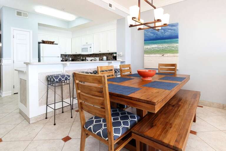Dining Area - 
Gulf Dunes 612 Fort Walton Beach Okaloosa Island Vacation Rentals