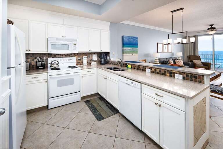 Kitchen - 
Gulf Dunes 612 Fort Walton Beach Okaloosa Island Vacation Rentals