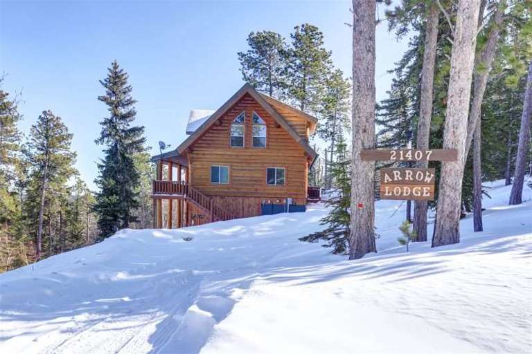 Wooden Lodge In Snowy Landscape Wooden Lodge In Snowy Landscape