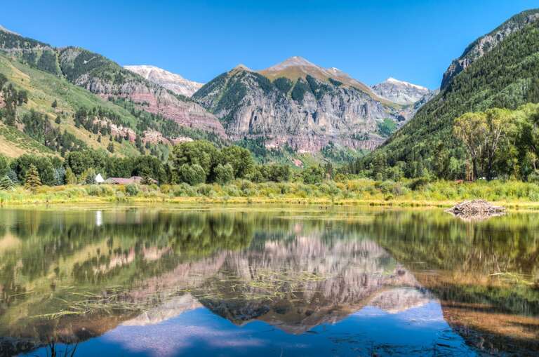 Beaver Pond view of mountain and pond