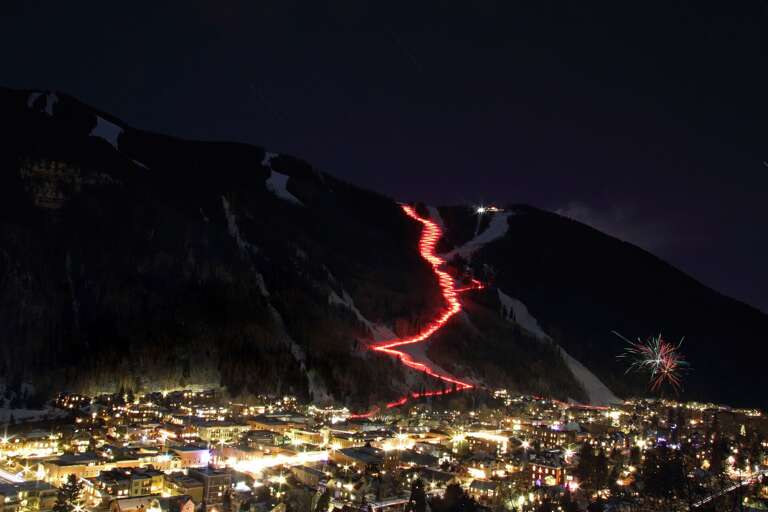Picture of the Telluride Ski Resort's Torchlight Parade
