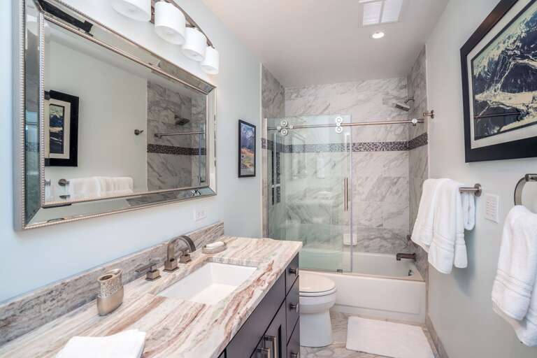 Shower-Tub Combo and Single Sink
