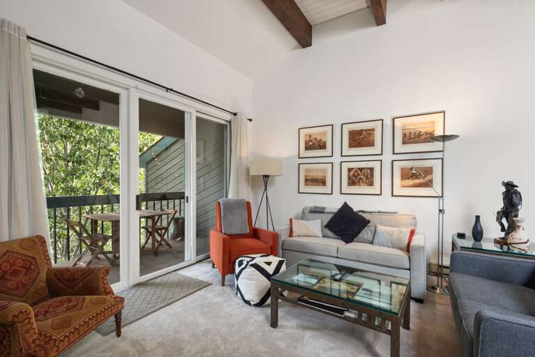 2nd floor balcony offers serine mountain views.