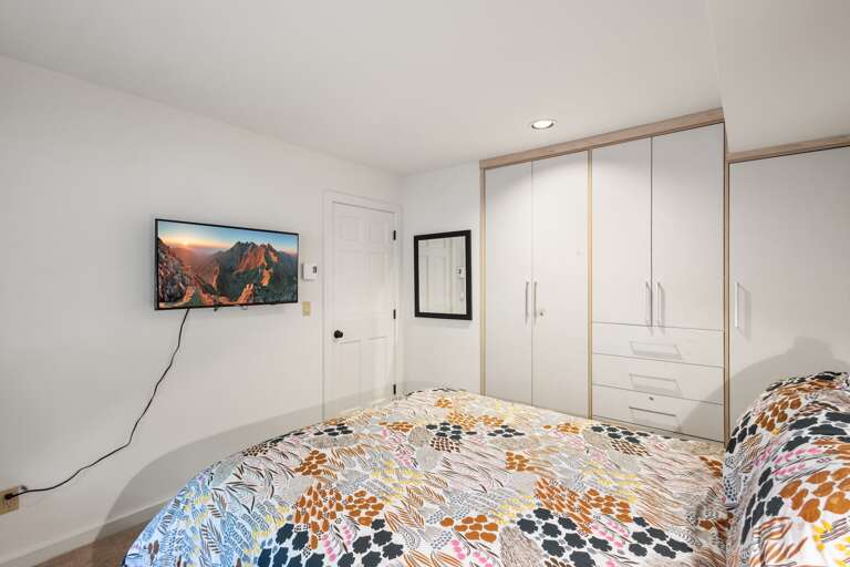 Plenty of storage and a smart TV with Roku installed.