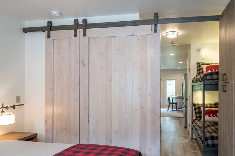 Sliding walls to close off primary bedroom