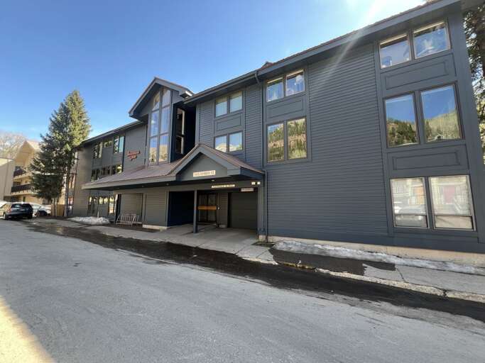 Exterior of the building with an new paint job!