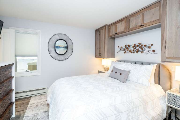 Master bedroom with overhead storage